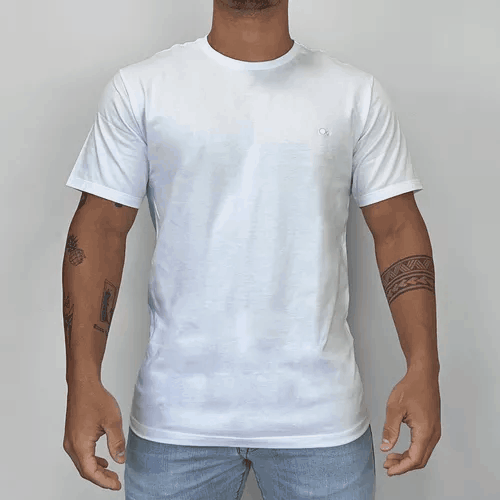 Camiseta Bsica Slim Fit Essencial Gola Redonda Ogochi