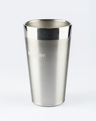 Stanley - Copo De Cerveja Isolado, Copo Empilhvel Stay Chill De 473 Ml, Para Bebidas Quentes Ou Frias, Stainless Steel