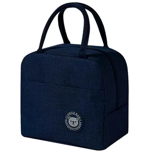 Bolsa Termica Com Ala Marmita Lancheira Marmiteira Academia Dieta Trabalho Passeios Escola Feminina Masculina Premium (azul)