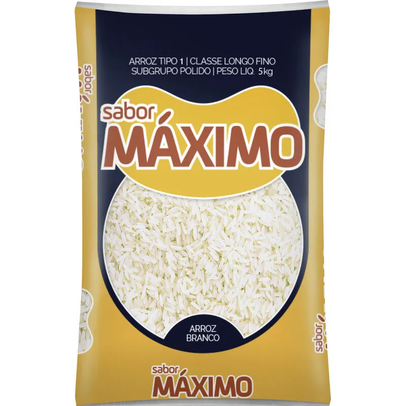 Arroz Sabor Mximo Agulhinha Tipo 1 Pacote Com 5kg