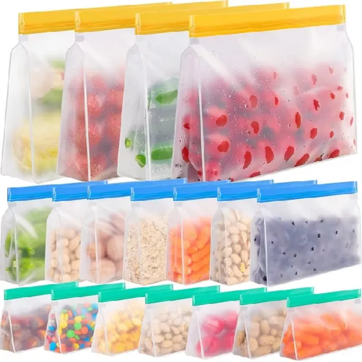 Bolsa De Silicone Para Armazenar Alimentos Reutilizvel  Prova De Vazamento