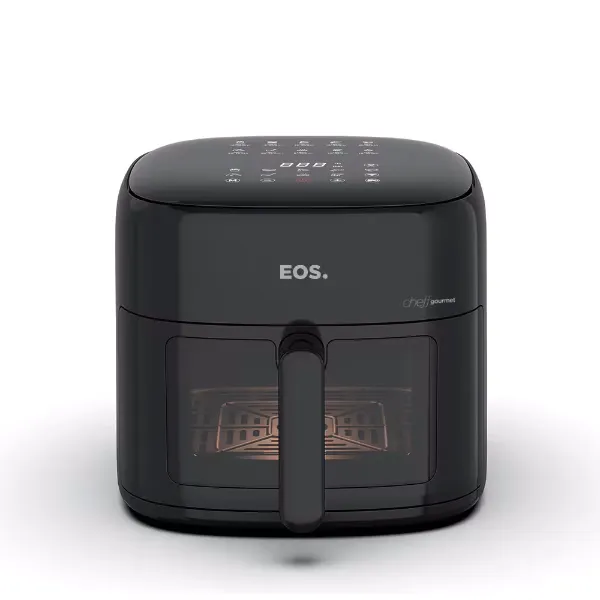Fritadeira Sem leo Air Fryer Eos Chef Gourmet 6.2 Litros Compacta Digital Preto Eaf60p 110v