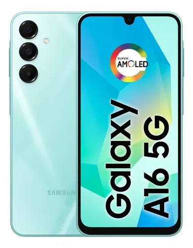 Celular Samsung Galaxy A16 5g, 256gb + 8gb Ram, Cmera De At 50mp, Tela 6.7 , Nfc, Ip54, Bateria 5000 Mah Verde Claro