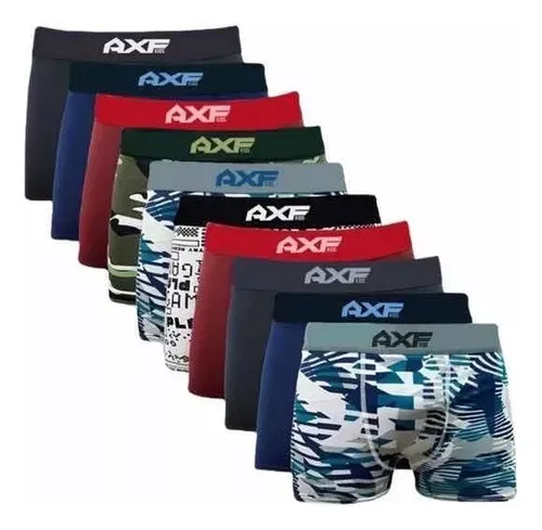 Kit Com 10 Cuecas Boxer Adulto