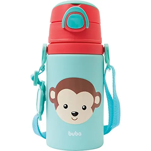 Buba Garrafinha De Aluminio Animal Fun Macaco Colorido