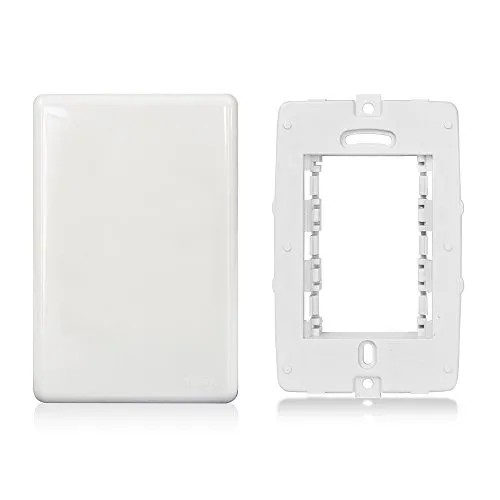 Placa Cega Com Suporte 3 Mdulos 4x2 Stella Steck Branco