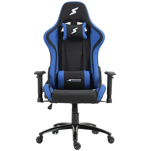 Cadeira Gamer Superframe Hunter, Reclinvel, Tecido, Preto E Azul, Gn-ch-htr2dbbf